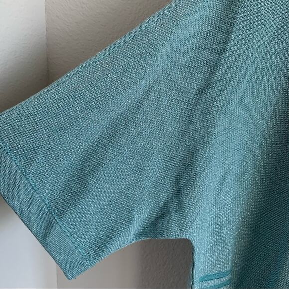 NWT Chico's Shimmer Side Rib Detail Linen Blend Pull On Sweater Top Chicos 1 - M - Picture 3 of 12